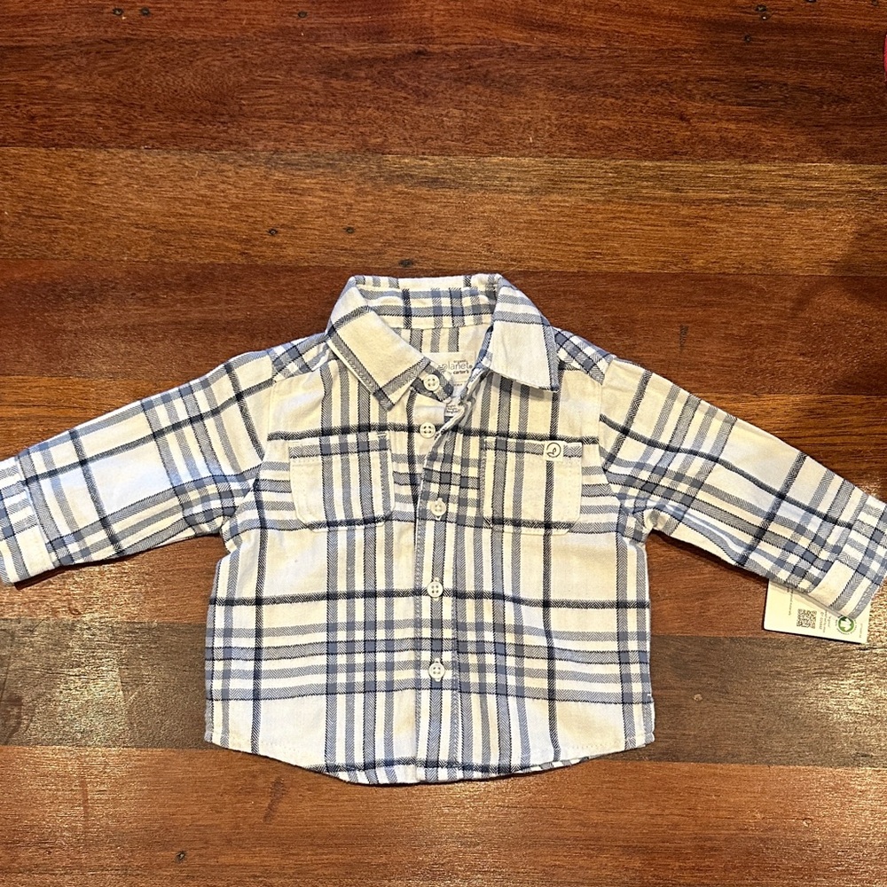 Plaid Long Sleeve Kids Shirt